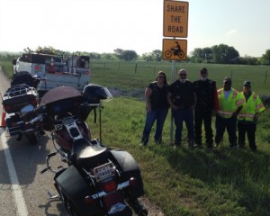 Share the Road Sign group photo
