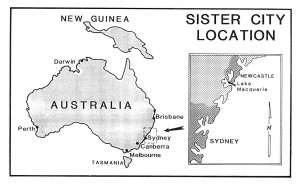 Location map of Lake Macquarie, Australia 