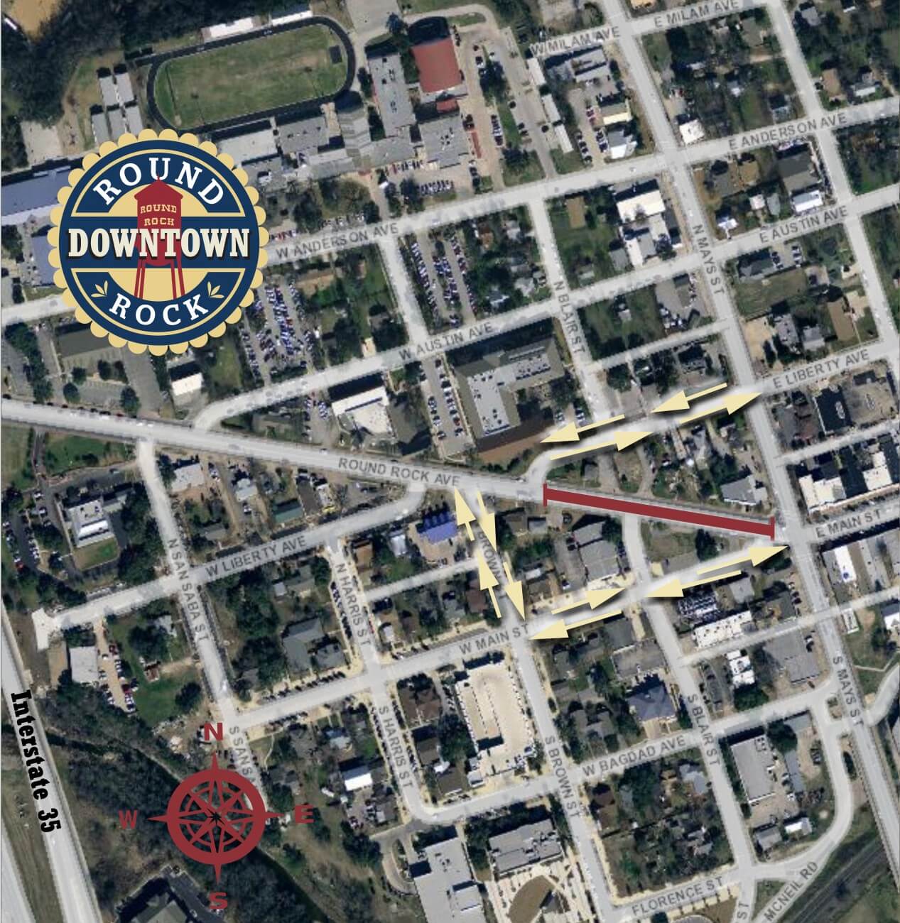 09-15 downtown rerouting map