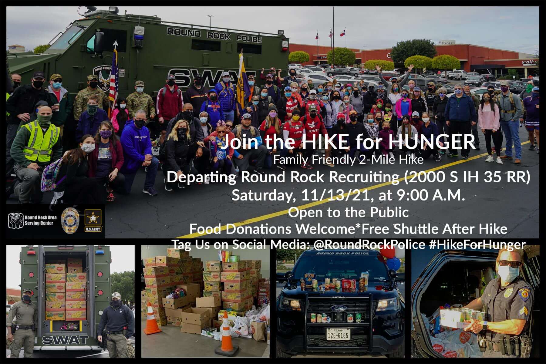 Hike for Hunger with RRPD and US Army | November 13, 2021