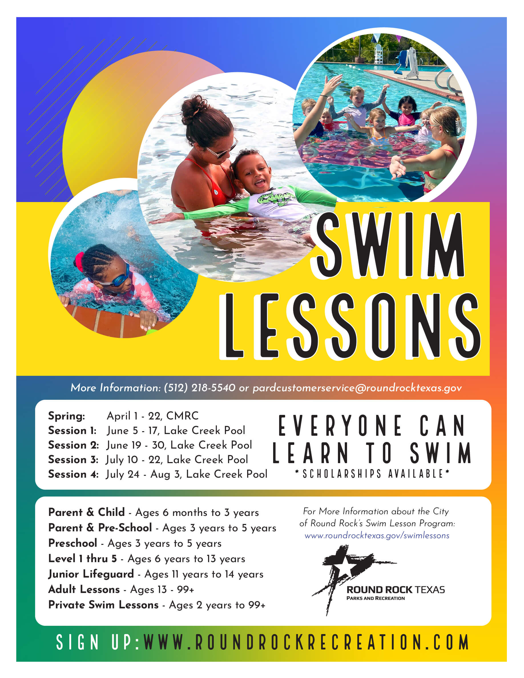 Swim Lessons City of Round Rock