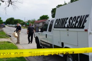 Crime Scene vehicle at a scene