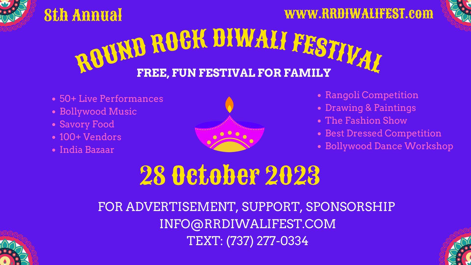 Round Rock Diwali Festival 2023 City of Round Rock