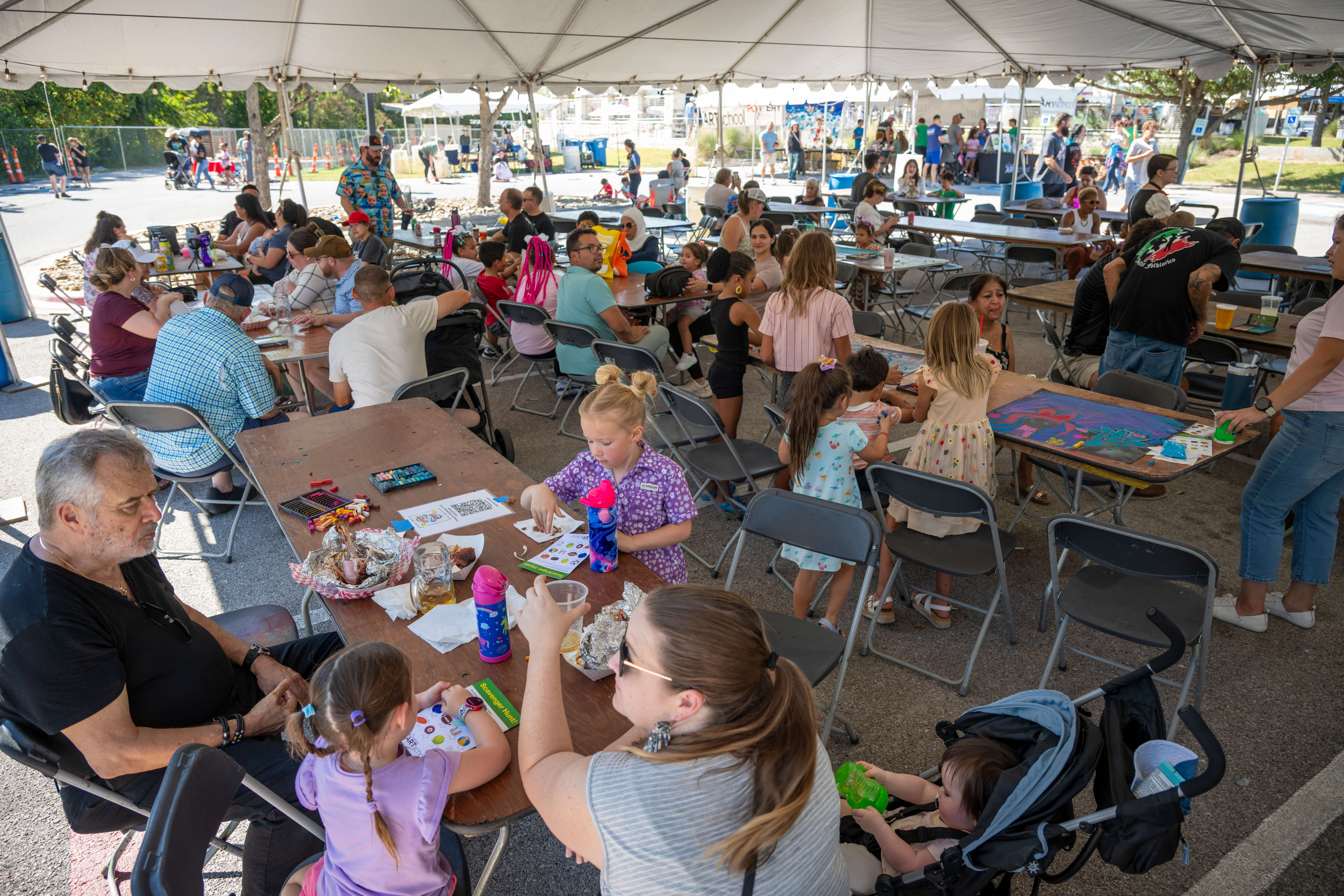 Chalk art tent