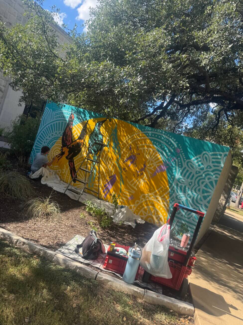 Live mural painting with Avery O Designs8