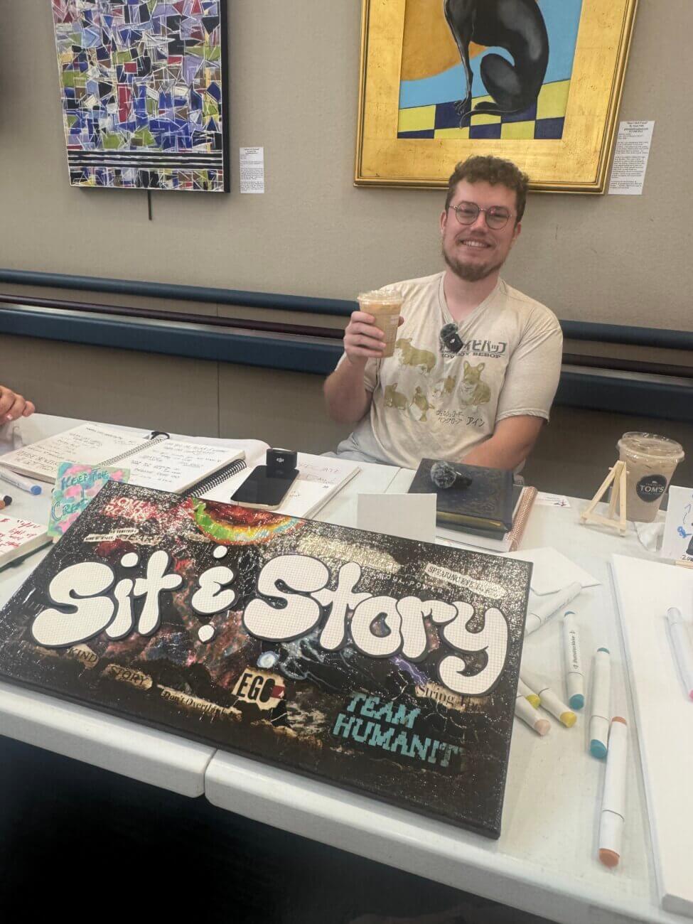Sit and Story podcaster