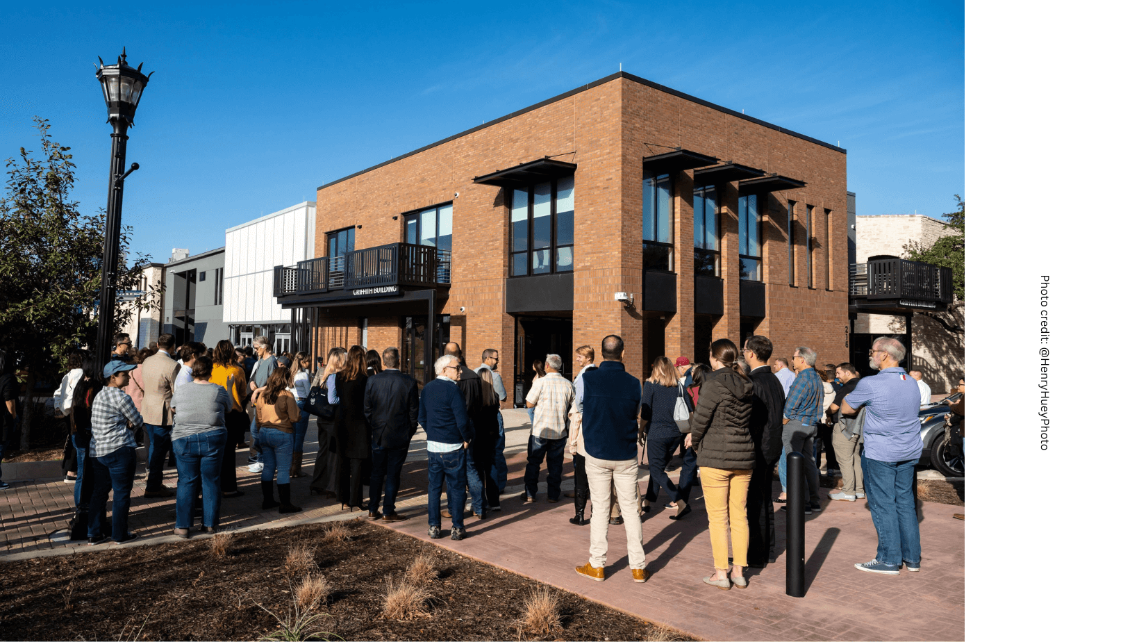 Ribbon cutting gathering