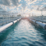Water Treatment Facility with Large Pipelines and Clean Water Infrastructure